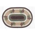 Capitol Importing Co Area Rugs, 5 X 8 Ft. Jute Oval Pinecone Patch 88-58-081P
